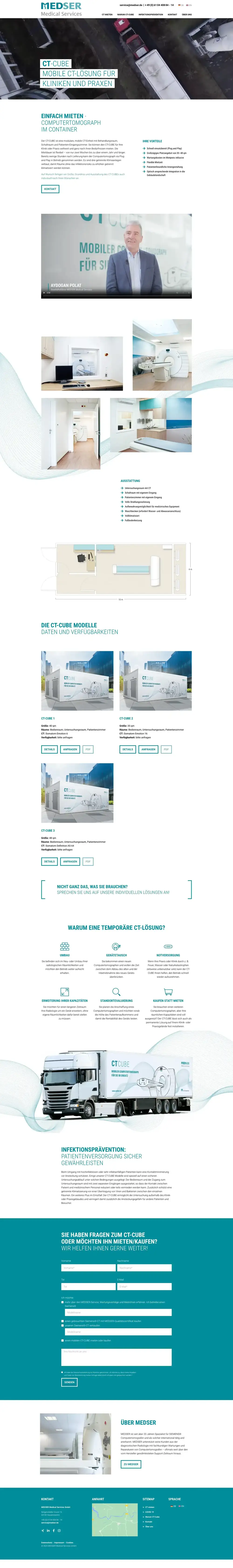 CT-CUBE – Mobile CT-Einheit - Modulare, mobile CT-Einheit zur Miete...