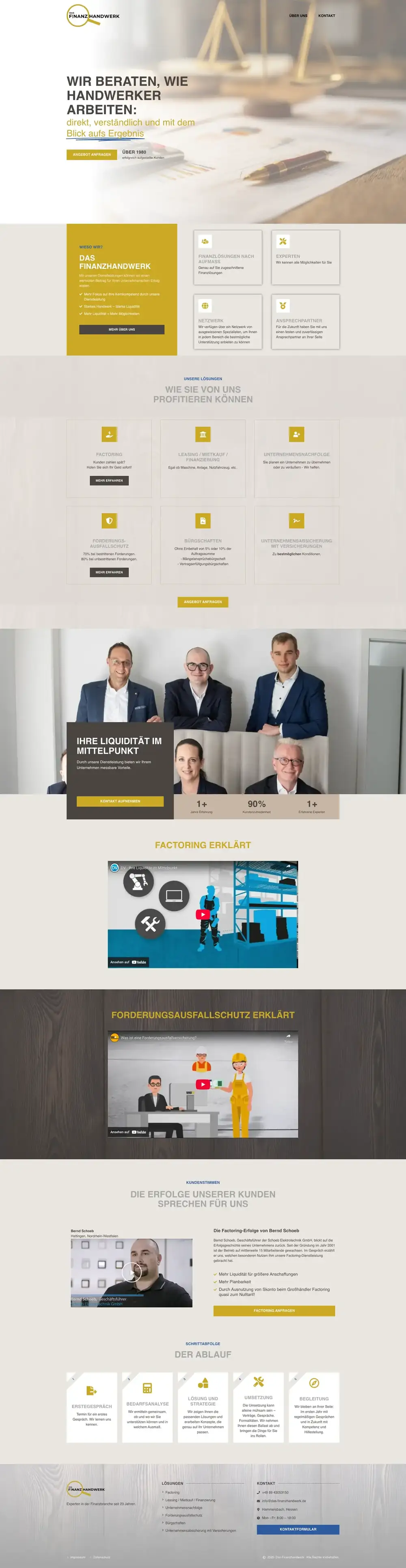 Das Finanzhandwerk - Factoring, Leasing/Mietkauf, Bürgschaften & Absicherung...